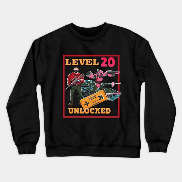 Level 20 unlocked Crewneck Sweatshirt by bry store